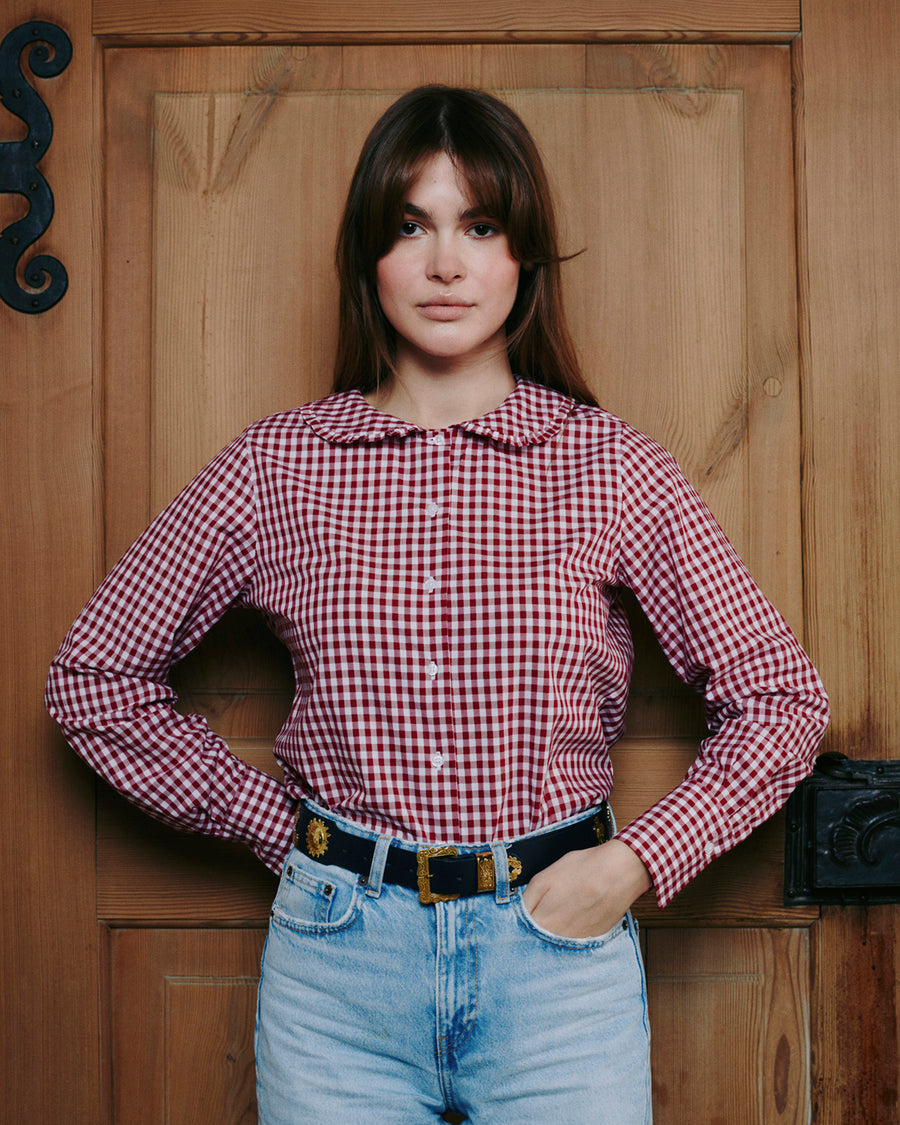 Theresia Blouse – Red Vichy