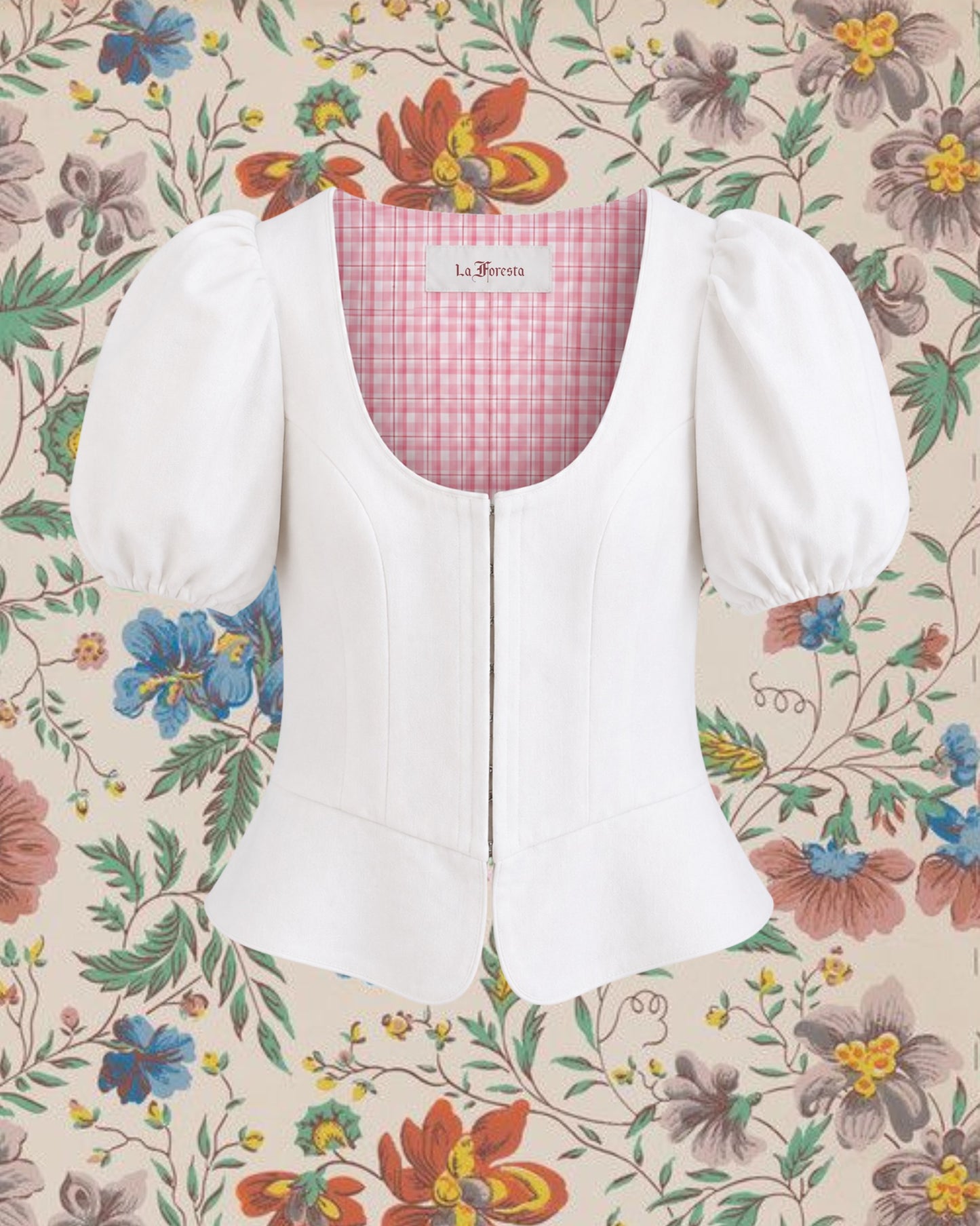 Penelope Top in White Linen