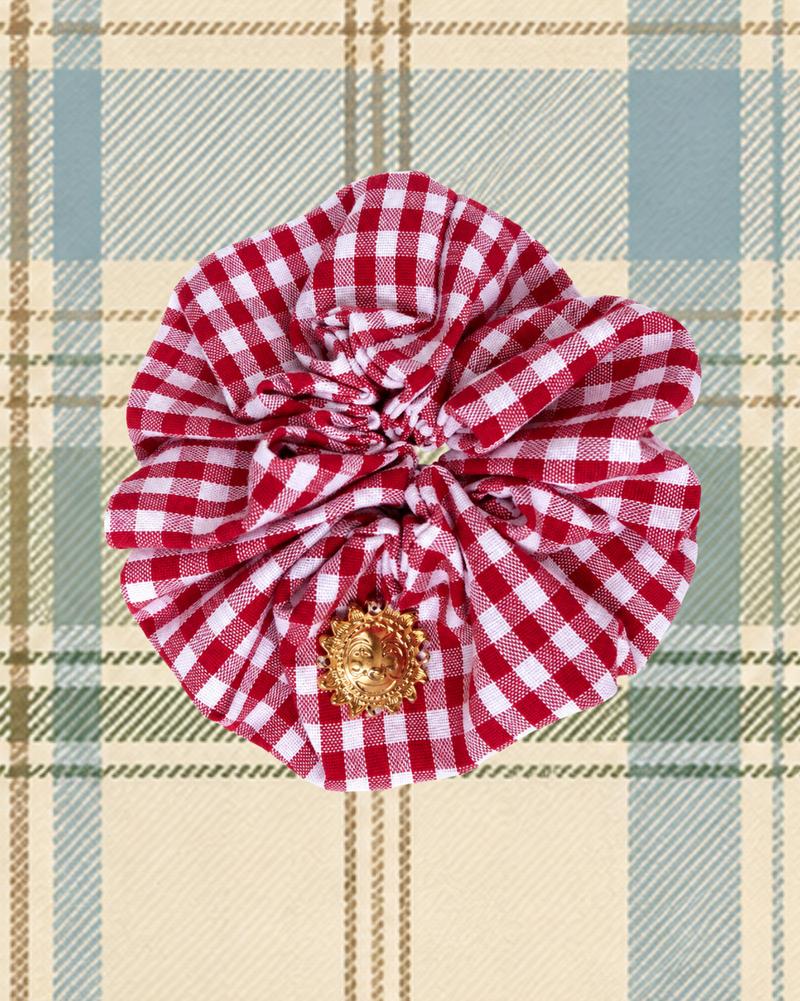 Appenzella Scrunchie – Red Vichy