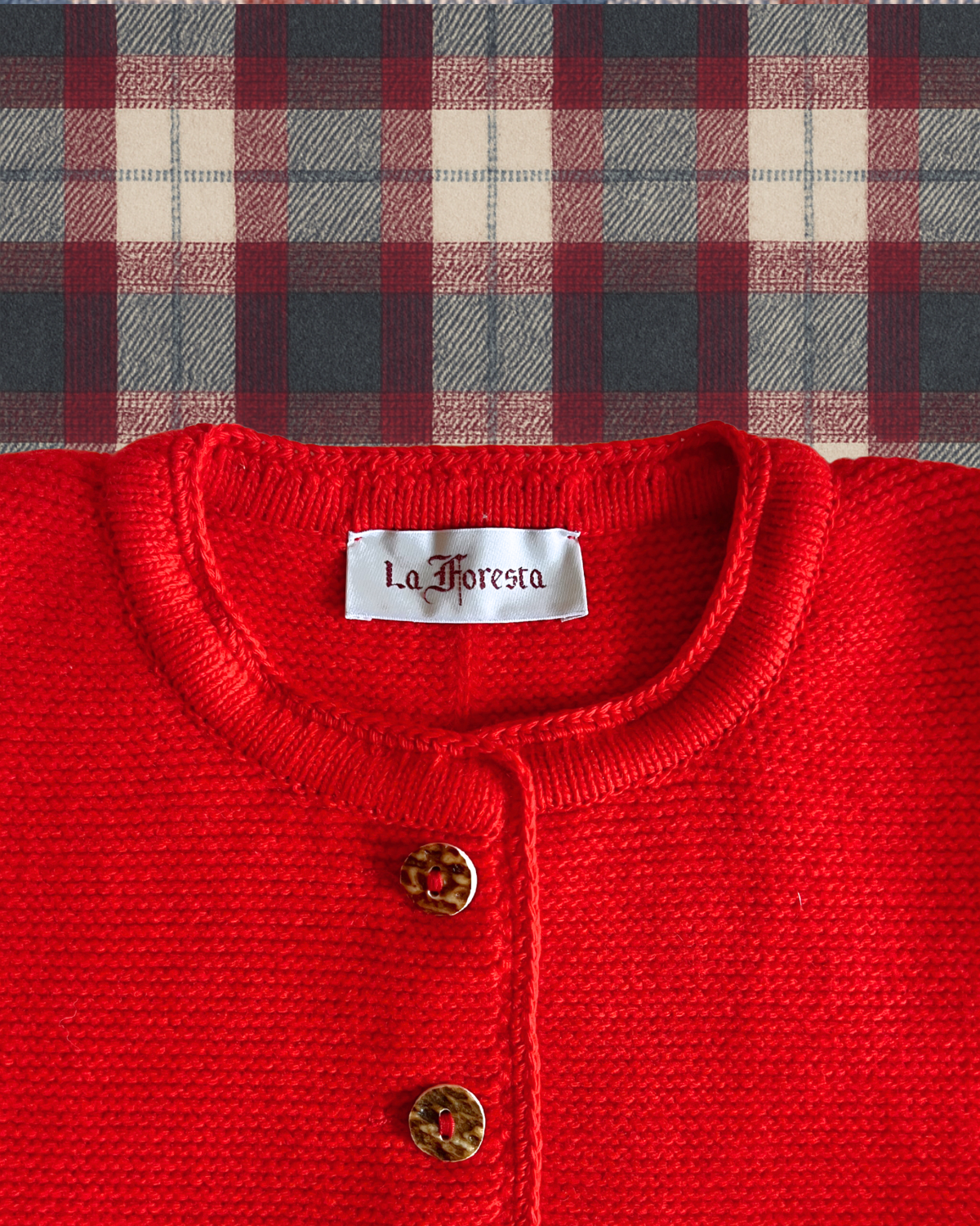 Theodora Knit Janker in alpine red