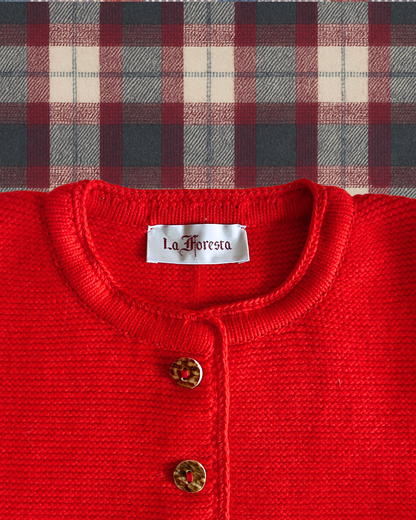 Theodora Knit Janker in alpine red