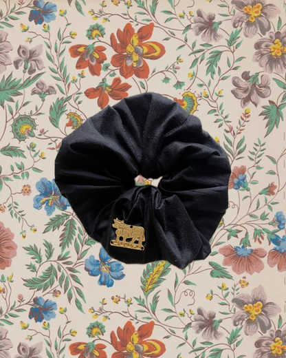 Appenzella Scrunchie Black Silk