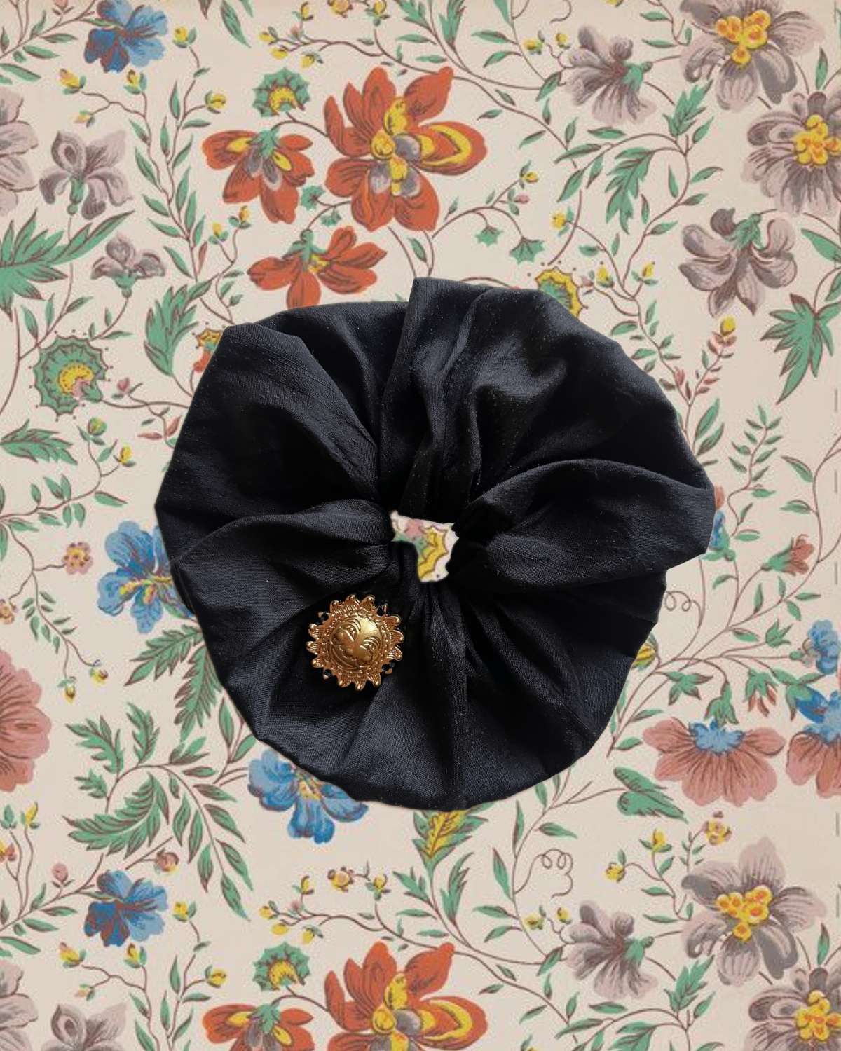 Appenzella Scrunchie Black Silk