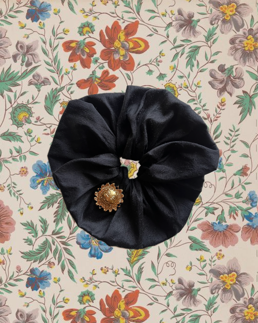 Appenzella Scrunchie Black Silk