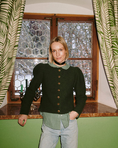Margarita Knit Janker in green melange