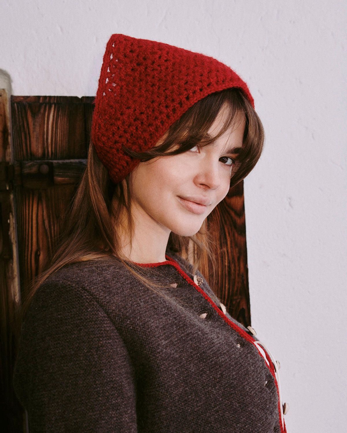 Theodora Knit Janker in brown melange