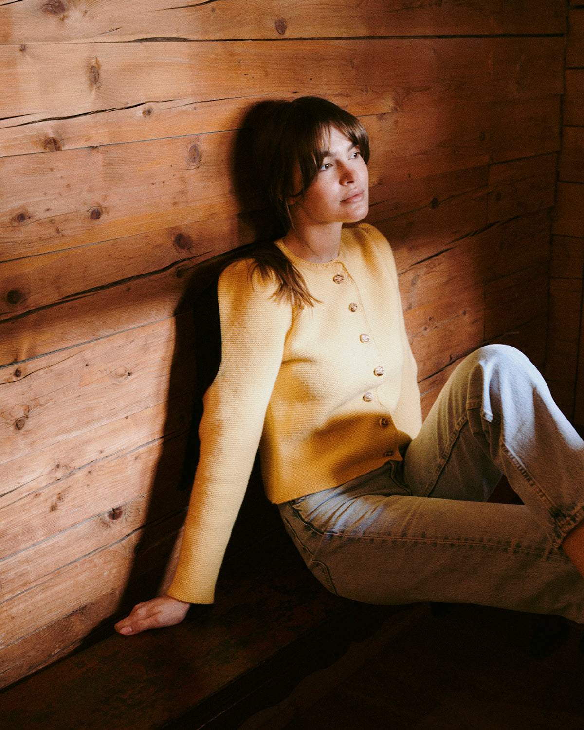 Margarita Knit Janker in butter yellow