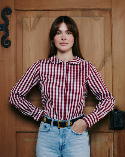 Theresia Blouse in red check