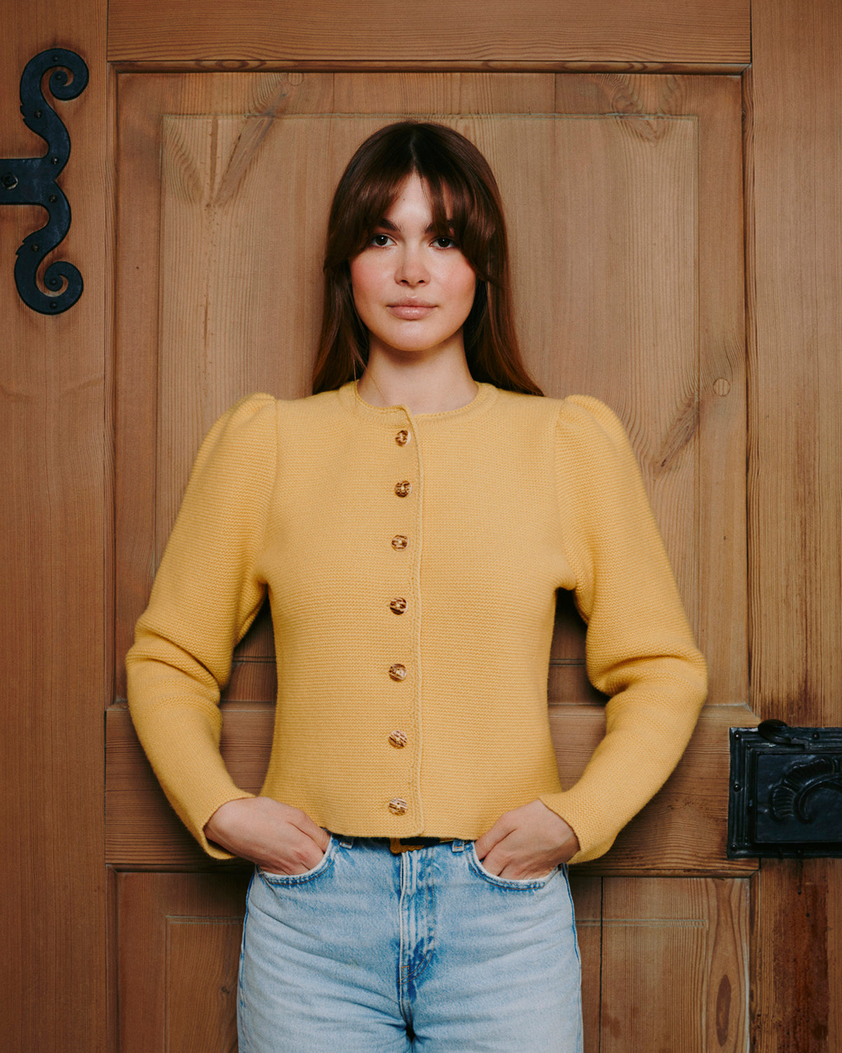 Margarita Knit Janker in butter yellow