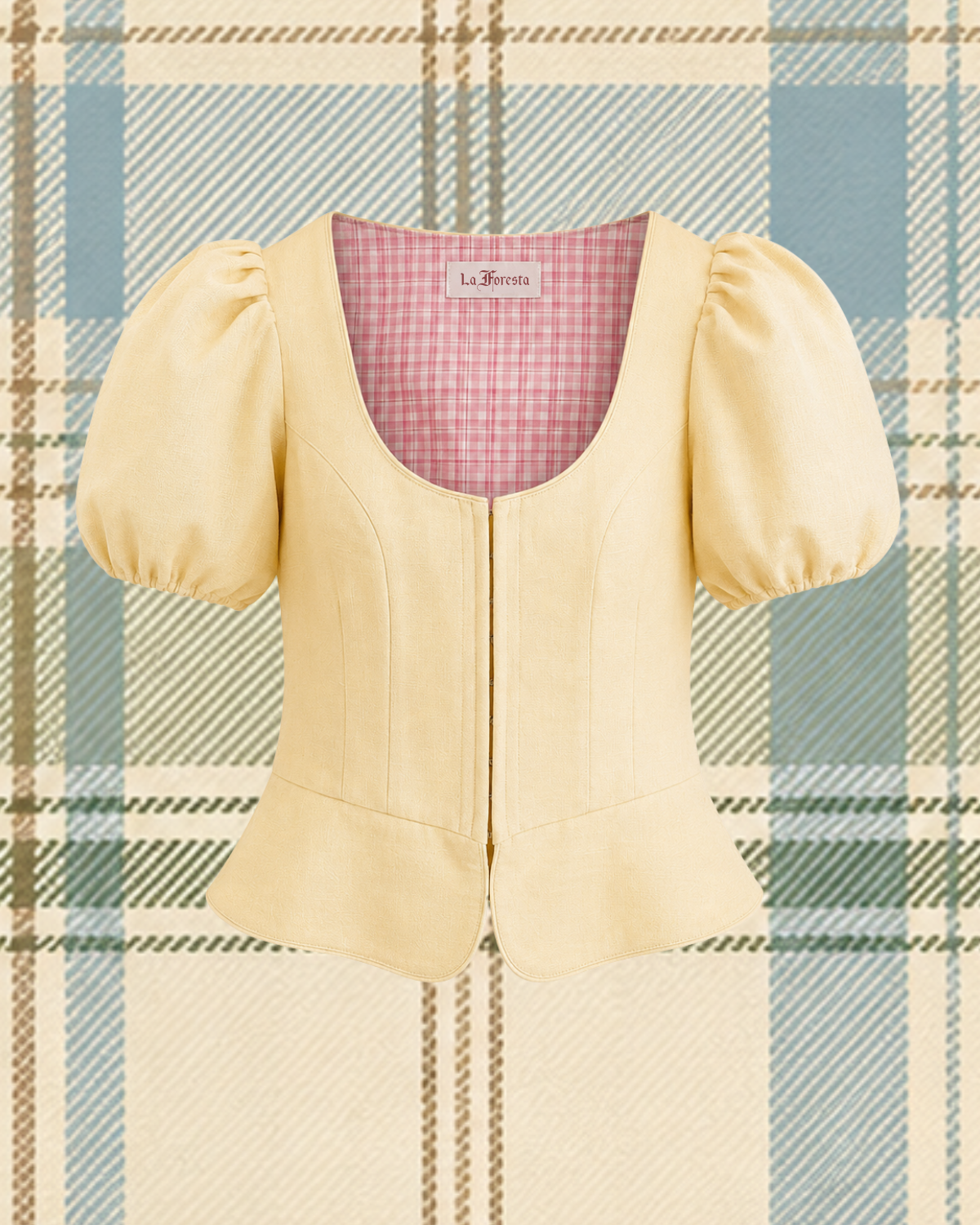 Penelope Top in Yellow Linen