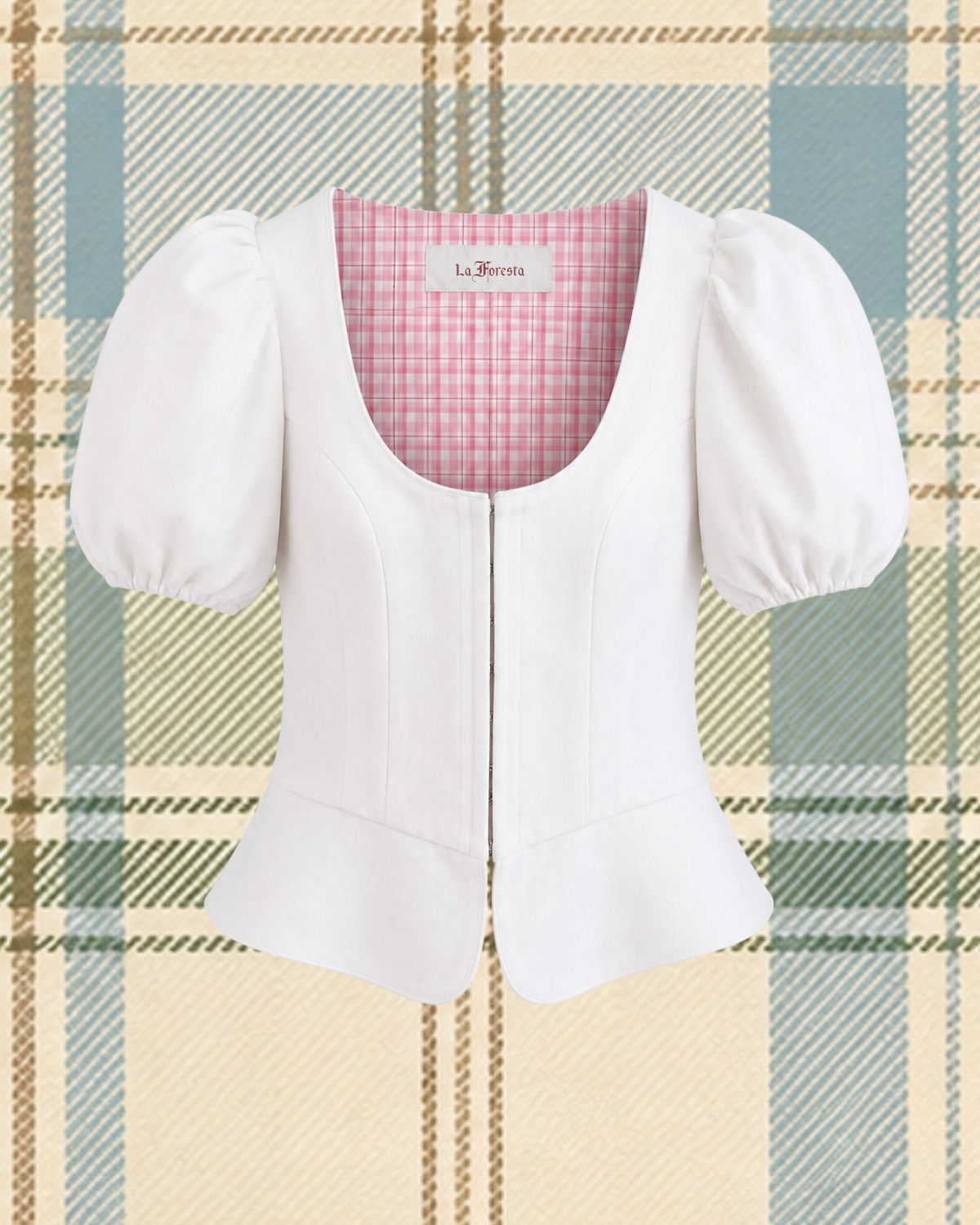 Penelope Top in White Linen