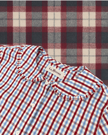 Theresia Blouse in red/blue vichy