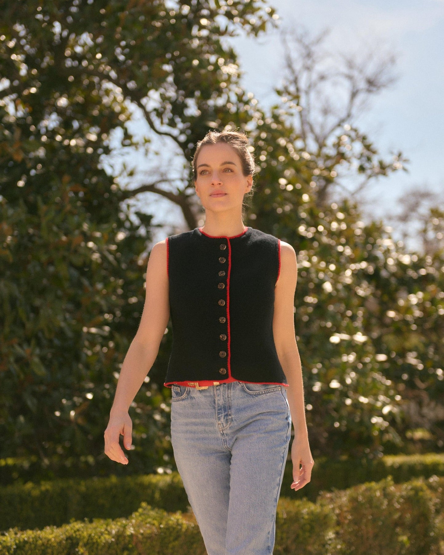 Augustina Vest in Black