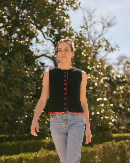 Augustina Vest in Black