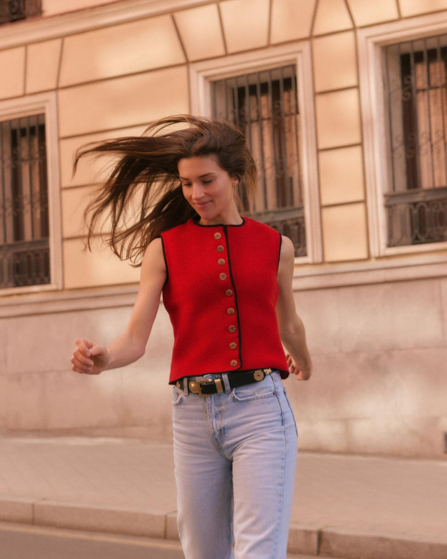 Augustina Vest in Red
