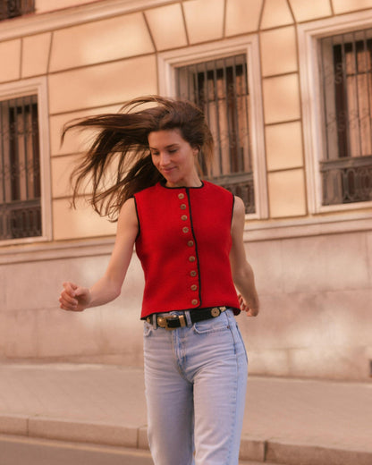Augustina Vest in Red