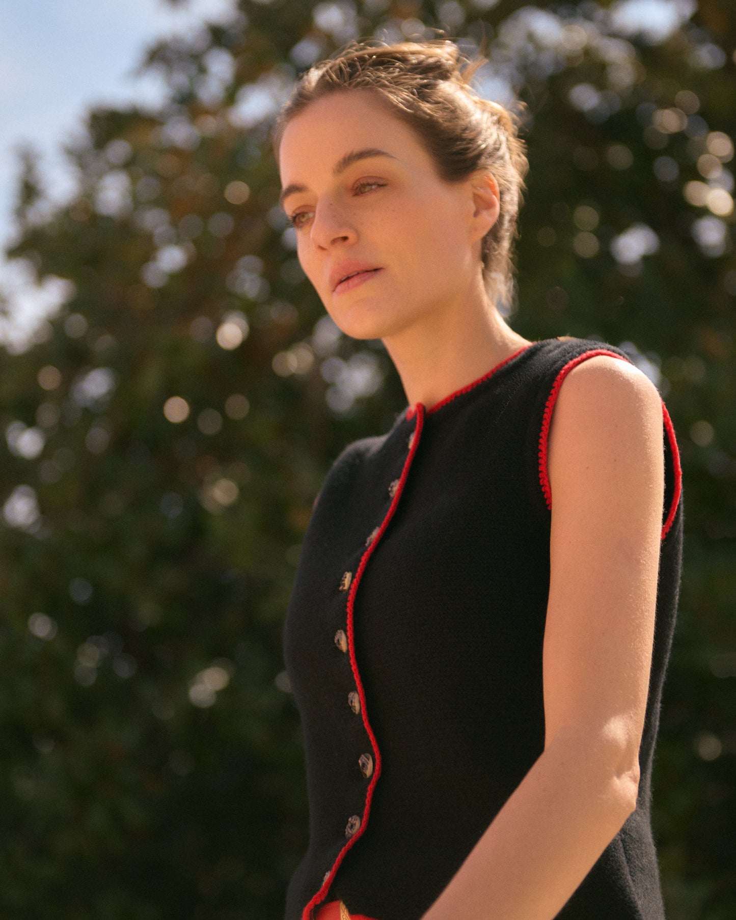 Augustina Vest in Black