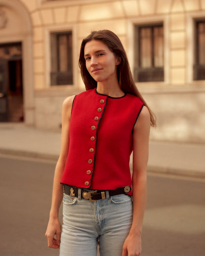 Augustina Vest in Red